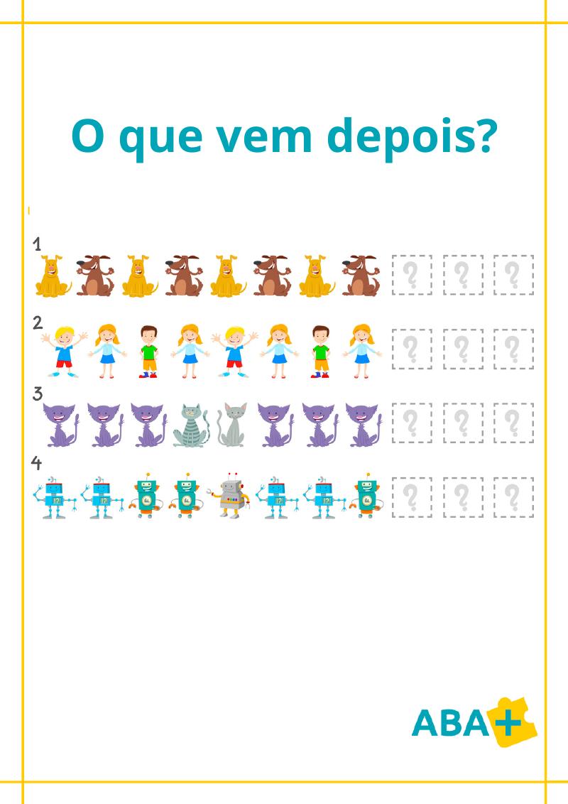 Atividade de sequência lógica O que vem depois