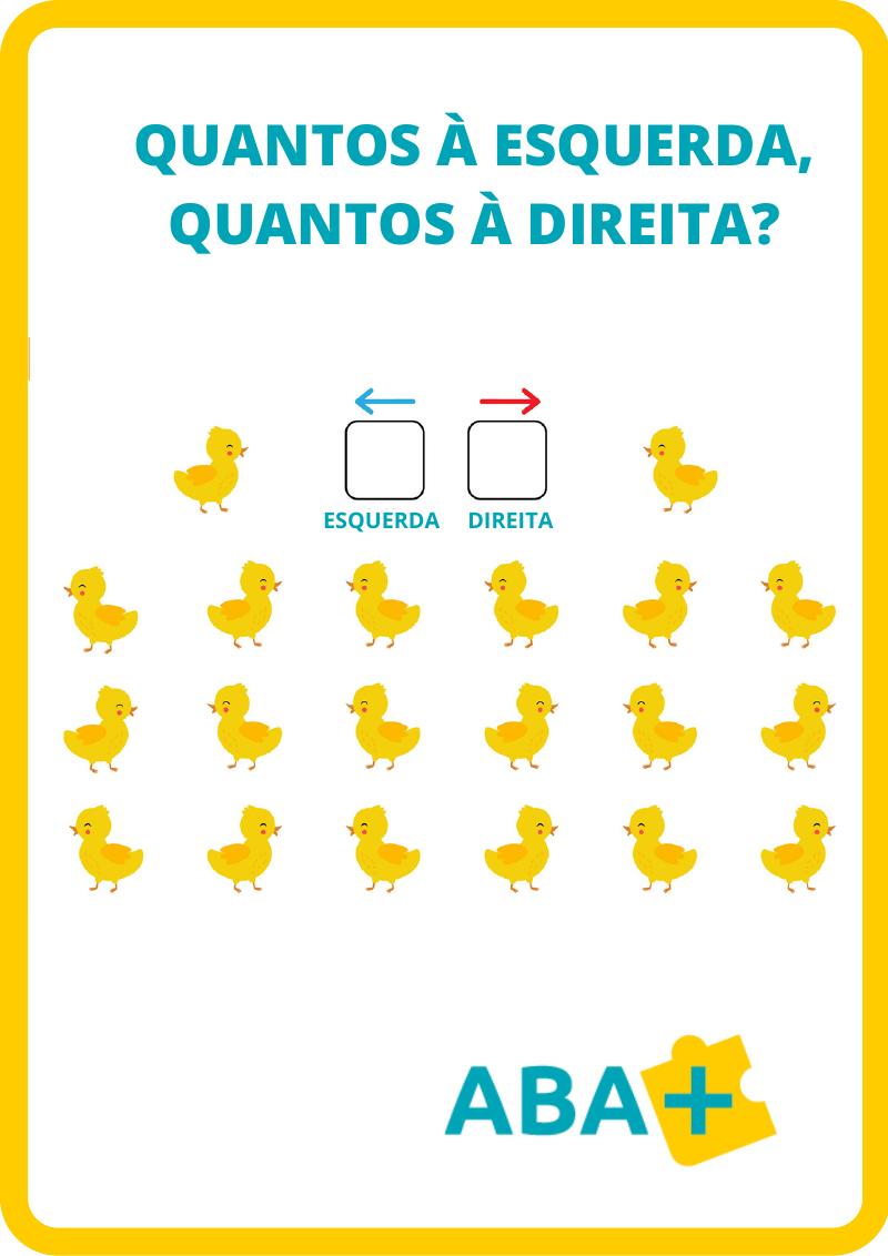 Atividade de contagem esquerda e direita