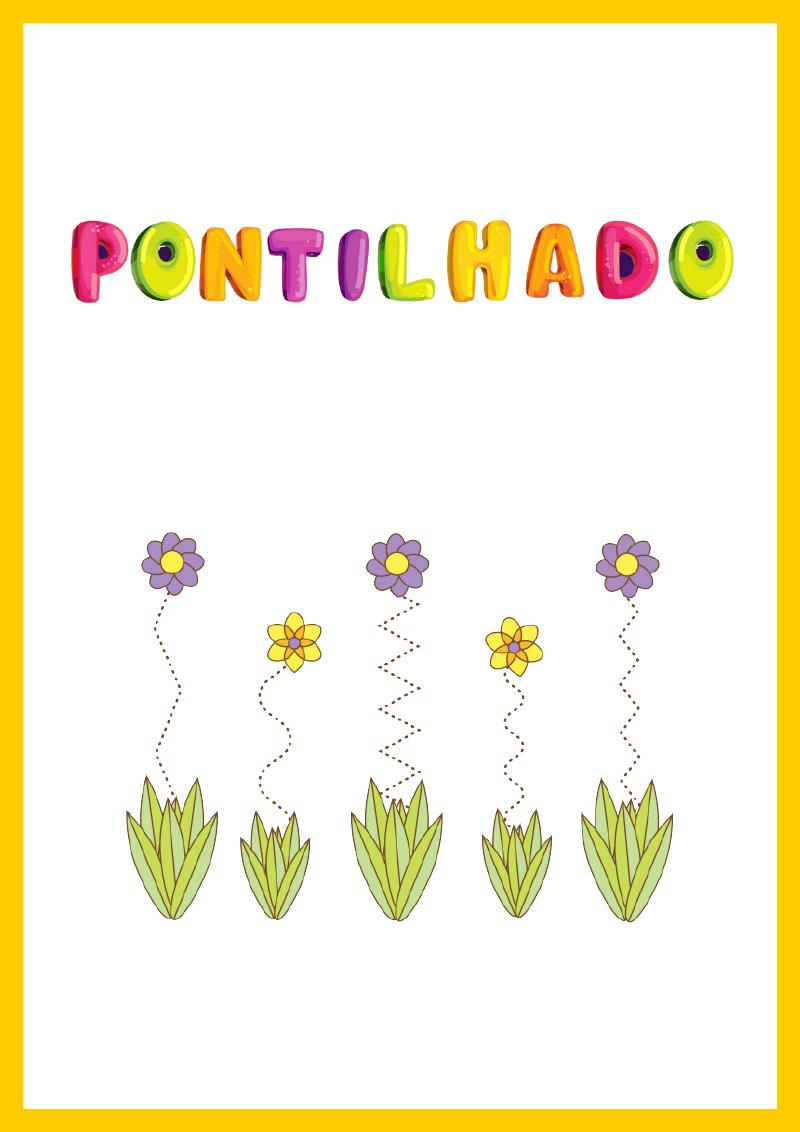 Capa do material de pontilhado e caligrafia