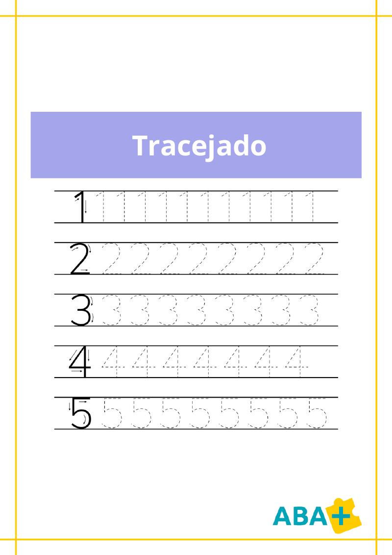 Página de prática de tracejado