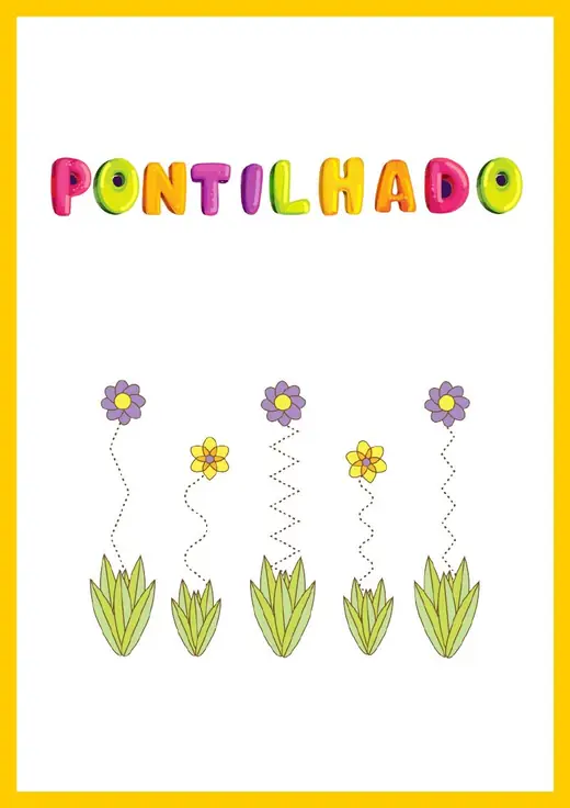 Capa do material de pontilhado e caligrafia