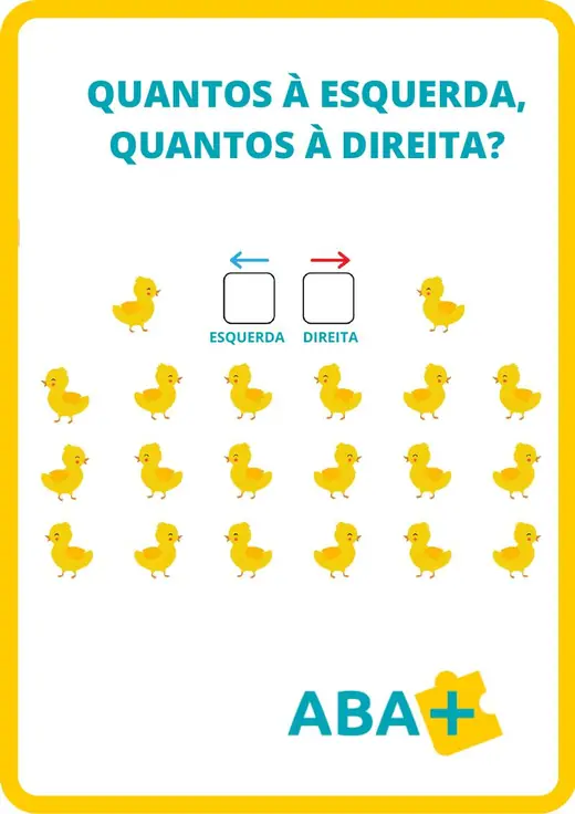 Atividade de contagem esquerda e direita