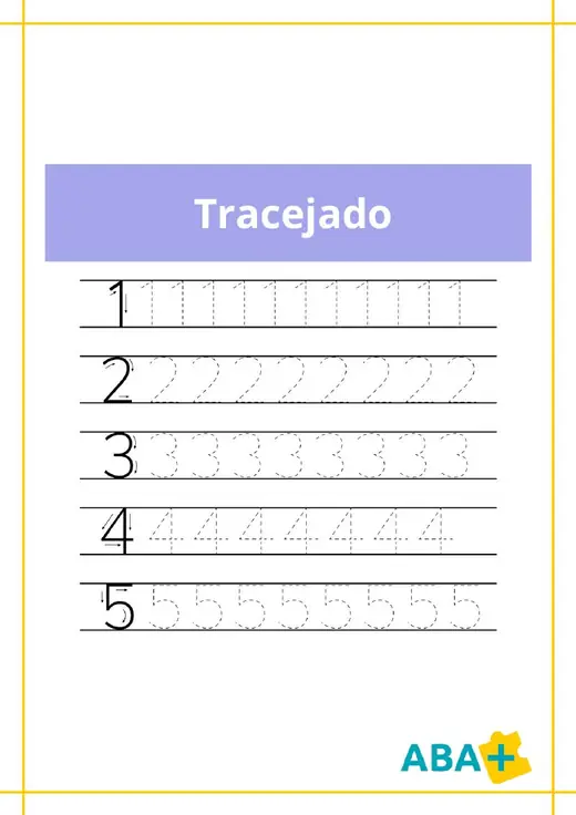 Página de prática de tracejado